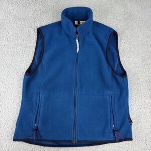 Woolrich Blue Fleece Vest with Dark Trim
